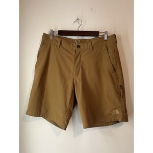 The North Face Flash Dry Shorts Mens Size 32 Stretch Khaki Athletic Performance